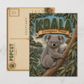 Koala-Eukalyptuswald POPCUT Postkarte (Vorne/Hinten)