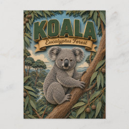 Koala-Eukalyptuswald POPCUT Postkarte