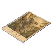 Koala Eukalyptuswald VINTAGE Notizblock (Linke Seite)