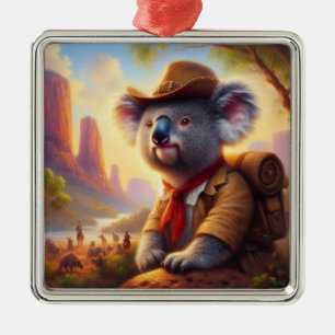 Koala Explorer Ornament Aus Metall