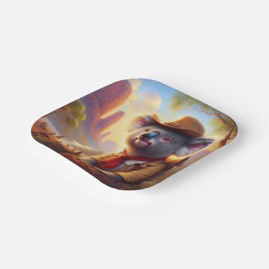 Koala Explorer Pappteller (Gewinkelt)