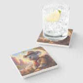 Koala Explorer Steinuntersetzer (Seitenansicht)