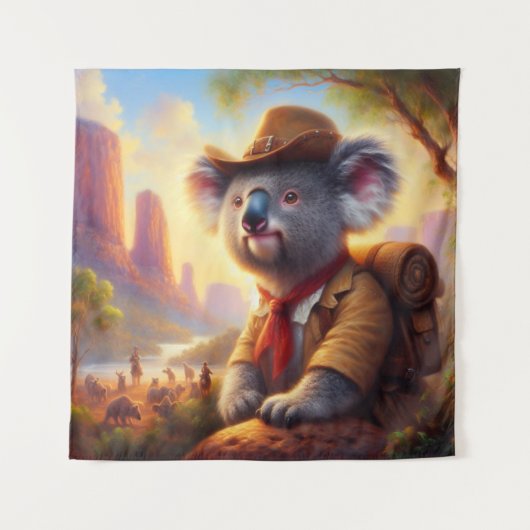 Koala Explorer Wandteppich (Vorderseite)