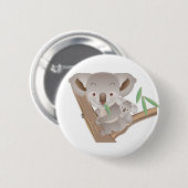 Koala-Familie Button (Vorne & Hinten)
