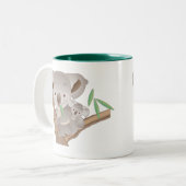 Koala-Familie Zweifarbige Tasse (Vorderseite Links)