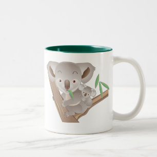 Koala-Familie Zweifarbige Tasse
