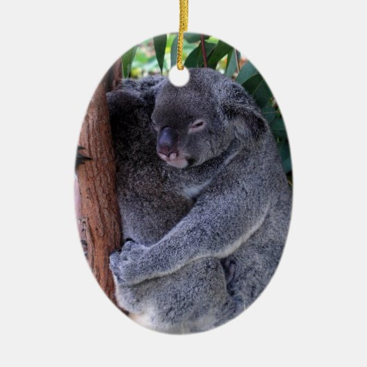 Koala-Familien-Verzierung Keramikornament (Vorne)