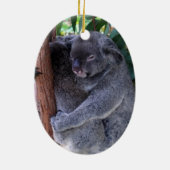 Koala-Familien-Verzierung Keramikornament (Hinten)