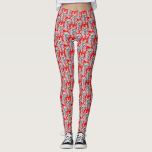 Koala Family Red Christmas Leggings