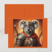 Koala Fantasy Warrior Postkarte (Vorne/Hinten)