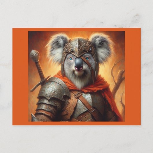 Koala Fantasy Warrior Postkarte (Vorderseite)