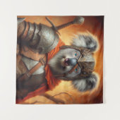 Koala Fantasy Warrior Wandteppich (Vorderseite (Horizontal))