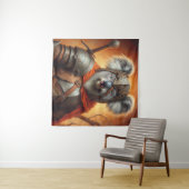 Koala Fantasy Warrior Wandteppich (Beispiel (Horizontal))