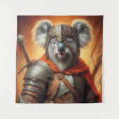 Koala Fantasy Warrior Wandteppich (Vorderseite)