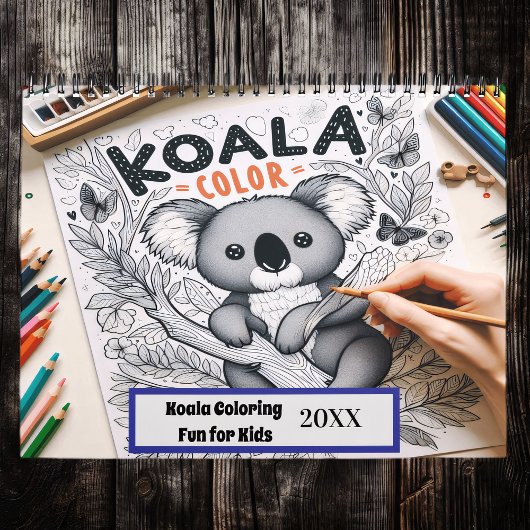 Koala Farbspass für Kinder 20XX Kalender