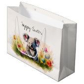 Koala Feld der Ostereier Happy Oster Große Geschenktüte (Vorderseite Schrägansicht)