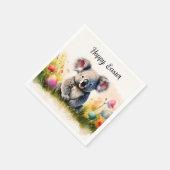 Koala Feld der Ostereier Happy Oster Serviette (Ecke)