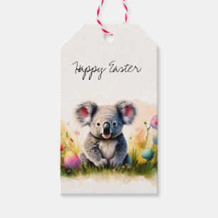 Koala Feld mit Ostereiern Frohe Ostern Geschenkanhänger