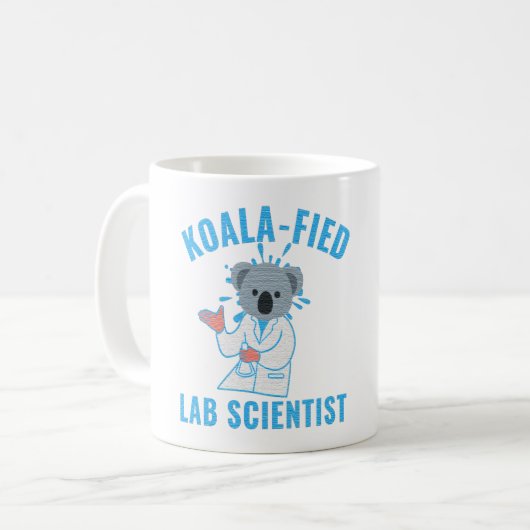 KOALA-FIED LABRADOR WISSENSCHAFTLER - KOALA LABRAD KAFFEETASSE (Vorderseite Links)