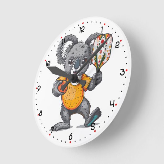 Koala-fied to Dinke Pickleball  Runde Wanduhr (Winkel)