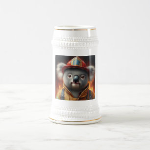 Koala Firefighter Bierglas