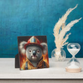 Koala Firefighter Fotoplatte (InSitu)