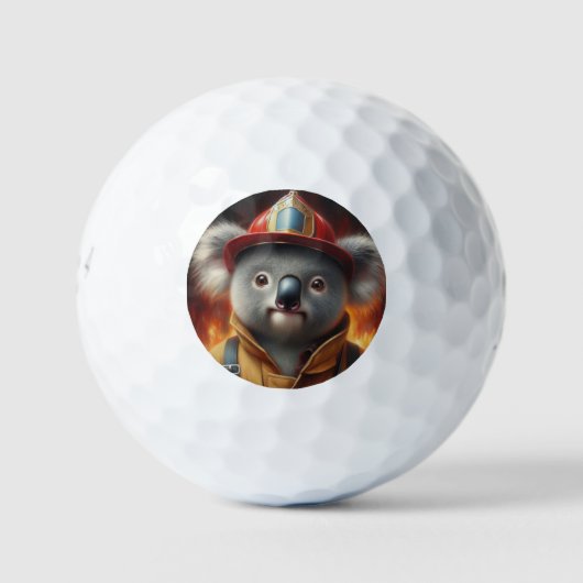 Koala Firefighter Golfball (Vorderseite)