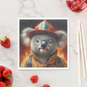 Koala Firefighter Serviette (Beispiel)