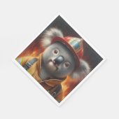 Koala Firefighter Serviette (Ecke)