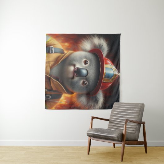 Koala Firefighter Wandteppich (Beispiel (Horizontal))