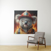Koala Firefighter Wandteppich (Beispiel)