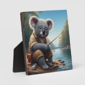 Koala Fishing Fotoplatte (Vorderseite)