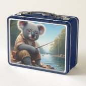 Koala Fishing Metall Brotdose (Rückseite)