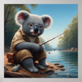 Koala Fishing Poster (Vorne)