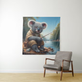 Koala Fishing Wandteppich (Beispiel)