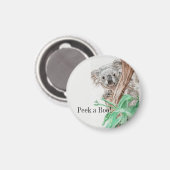 Koala Flüchtige Blick a Boo Magnet (Vorderseite/Rückseite)