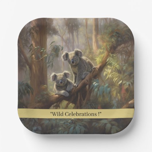 Koala Forest Dreams, Brauch Pappteller (Vorderseite)