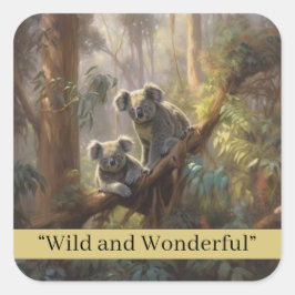 Koala Forest Dreams, Brauch Quadratischer Aufkleber