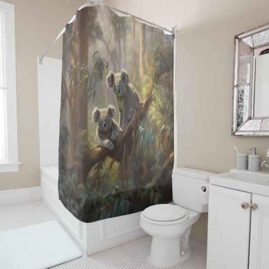 Koala Forest Dreams Duschvorhang (Beispiel)