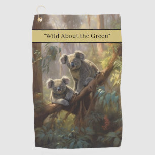 Koala Forest Dreams individuell anpassbar Golfhandtuch