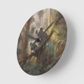 Koala Forest Dreams Runde Wanduhr (Winkel)