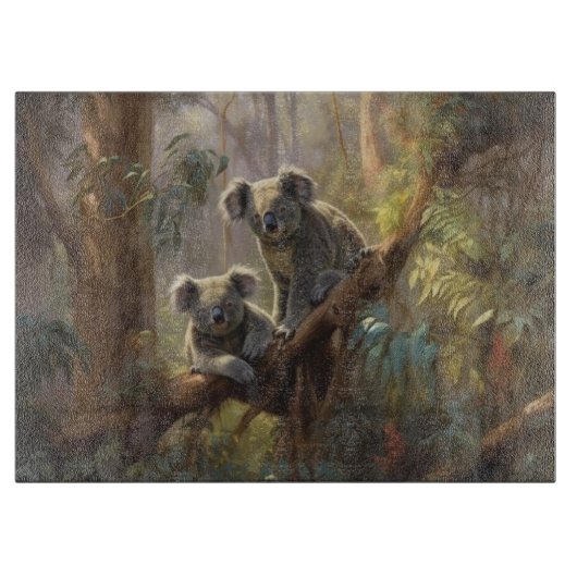 Koala Forest Dreams Schneidebrett (Vorderseite)