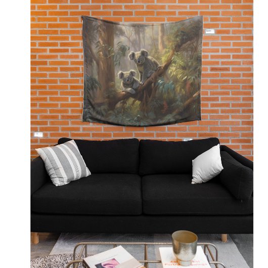 Koala Forest Dreams Wandteppich