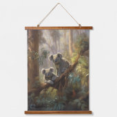 Koala Forest Dreams Wandteppich Mit Holzrahmen (Vorderseite)