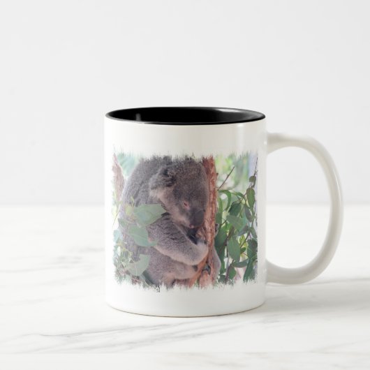 Koala-Foto-Kaffee-Tasse Zweifarbige Tasse (Rechts)