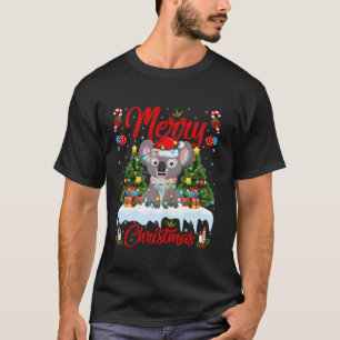 Koala Frohe Weihnachtsbaum Lighting Santa Koala Xm T-Shirt