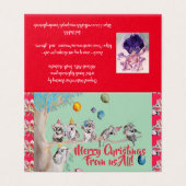 Koala Funny Frohe Weihnachten von uns allen Card S (Außenseite Aufgefaltet)