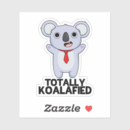Koala-Funny Koala Bear Pun Aufkleber (Blatt)