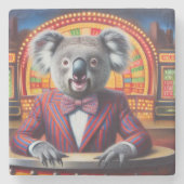 Koala Game Show Host Steinuntersetzer (Vorderseite)
