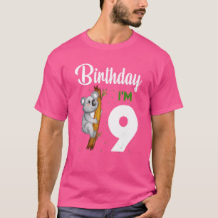 Koala Geburtstag 9. Mädchen 9 Jahre alt Koalas Kin T-Shirt